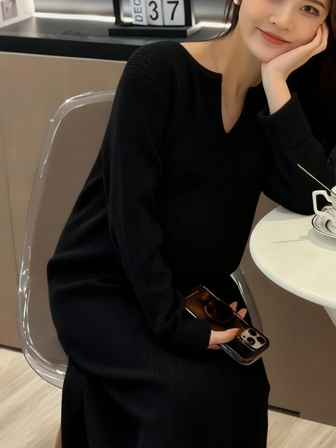 Robes femmes fantaisie automne Satin perle lambrissé plissé couches Midi Banquet français Chic soirée broder haut de gamme élégant Sexy