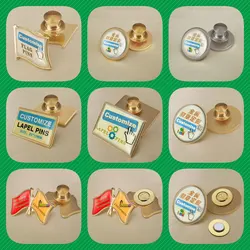 Customize Any Your Design Logo Single and Double Crossed Friendship Flags Lapel Pins Brooches Badges Lapel Pins
