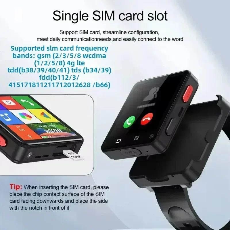 2025 S998 4G ساعة ذكية Android OS MTK6739 رباعية النواة 3GB 32GB 2.64 "شاشة كبيرة كاميرا مزدوجة 1200mAh ساعة ذكية قابلة للإزالة