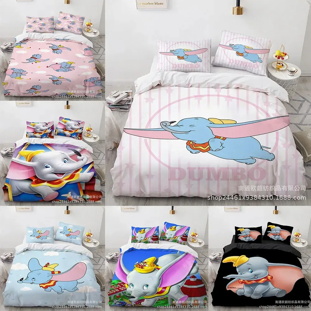 

Dumbo Movie Bedding Sets Comforter Quilt Bed Cover Duvet Cover Pillow Case 2-3 Pieces Sets Kids Adult Size Home Decoration