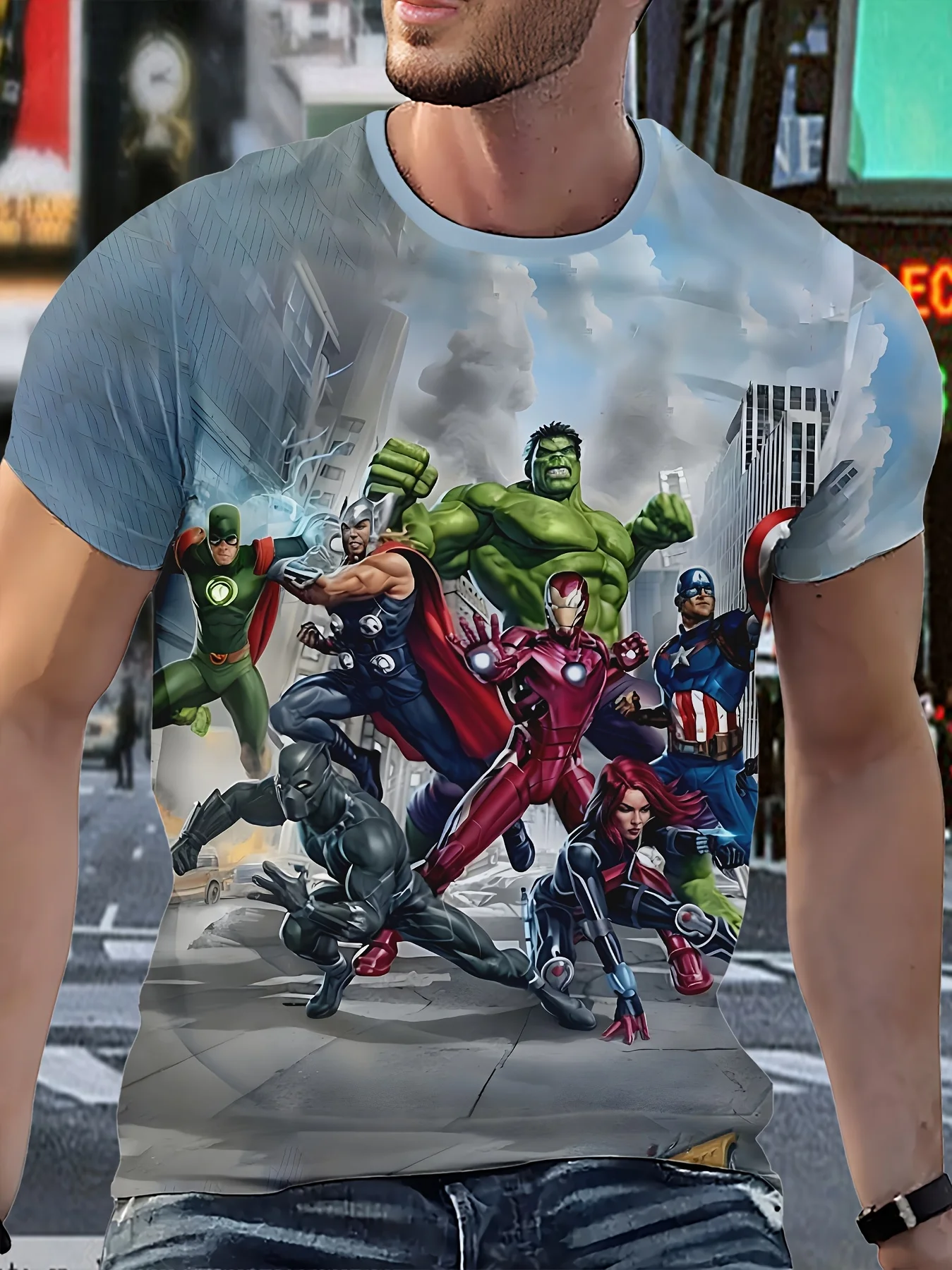 تي شيرت Marvel Iron for Man بطباعة ثلاثية الأبعاد Hulk Wonder Woman تي شيرت Marvel بأكمام قصيرة ملابس خارقة كرتونية عصرية