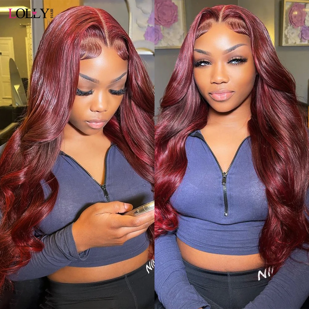 99J Body Wave Bundles Colored Burgundy Red Human Hair Bundles Brazilian Hair Extension Remy Weave Bundles Hair 30 Inch Bundles