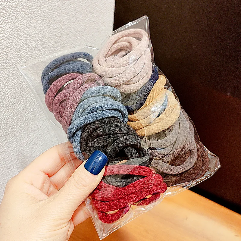 Anti-Slip Scrunchie Hair Tie 50 PCS Women Seamless Elastic Hairband for Running Daily Non-Damage Hair image 3