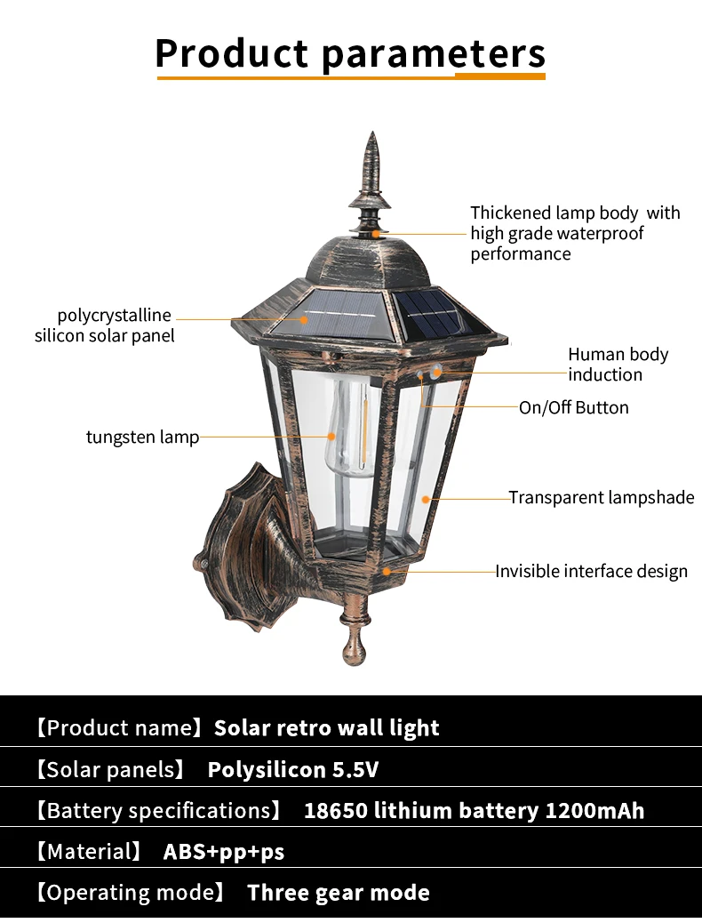 1PC Retro Landscape Solar Pathway Light Tungsten Filament Lamps Outdoor Garden Street Floor Decorative Solar Garden Led Lights