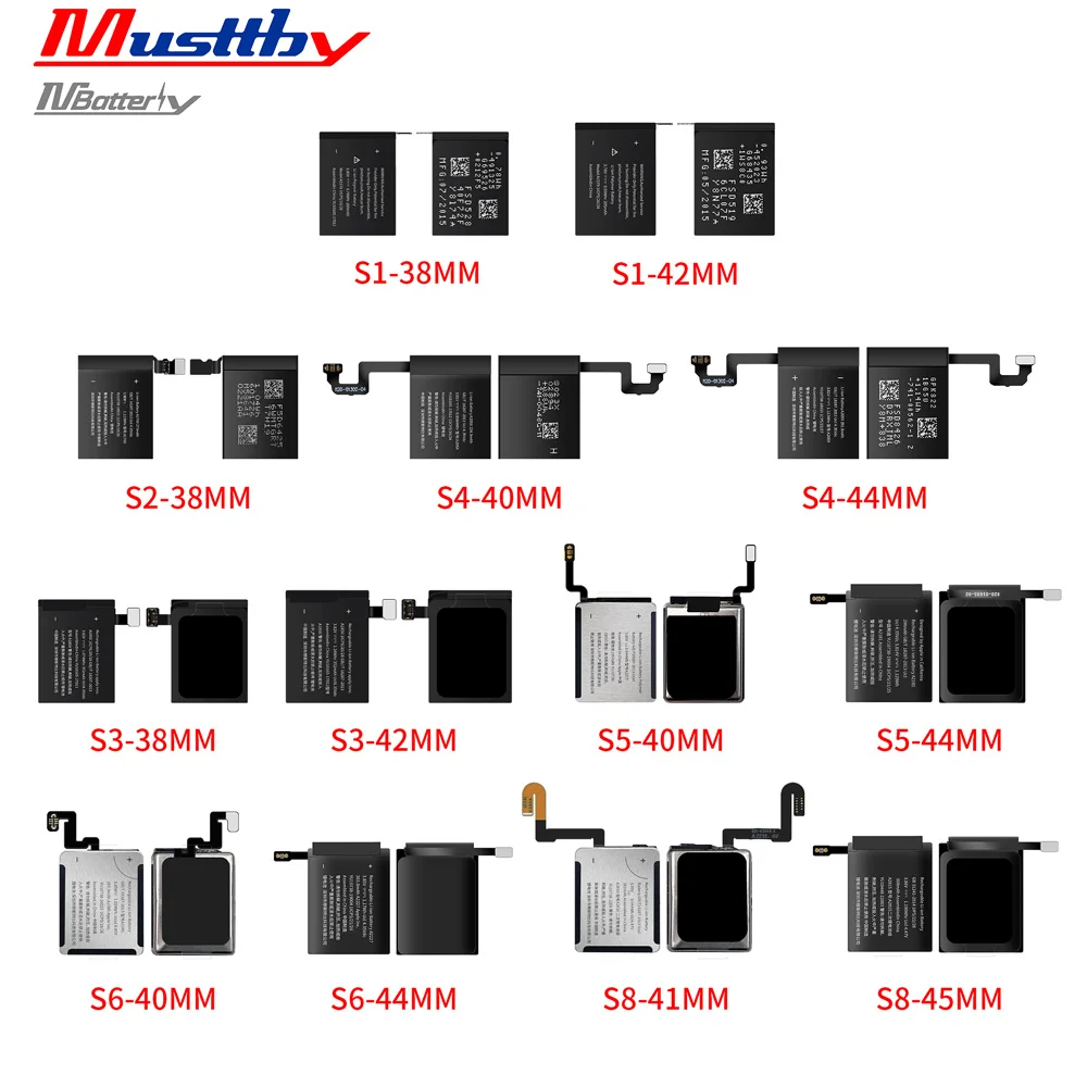 Novecel Top Quality Battery Replacement For Apple Watch Series S1 2 3 4 5 6 7 8 Bateria IWatch GPS/LTE 38mm 40mm 42mm 41mm 45mm