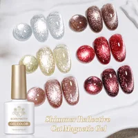 BORN PRETTY 10ml brillante reflectante gato Gel magnético esmalte de uñas rojo plata oro ultra brillo Varnis Gel de uñas semipermanente