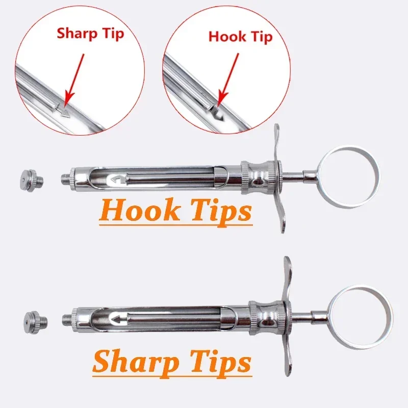 Dental Aspirating Injection Syringe In Stainless Steel Dentist Surgical Instruments Cylinder with Head Tools