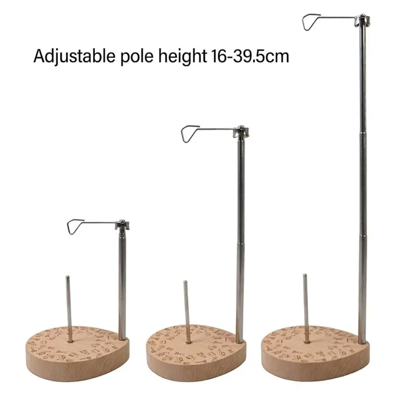 [NEW!X13A】 Single Spool Holder Wooden Thread Stand For Home Sewing Machines-Adjustable, Extendable Bobbin Organizer