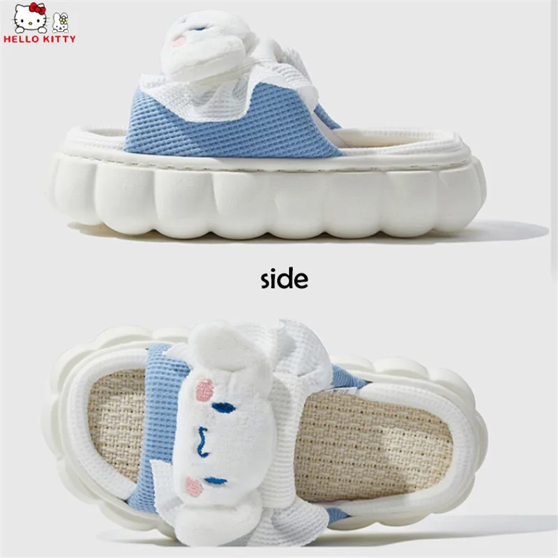 Kawaii Sanrio Slippers Kuromi Summer Cinnamoroll Home Slipper Women Hello Kitty Sandals Comfortable Breathable Shoes Gift Girls