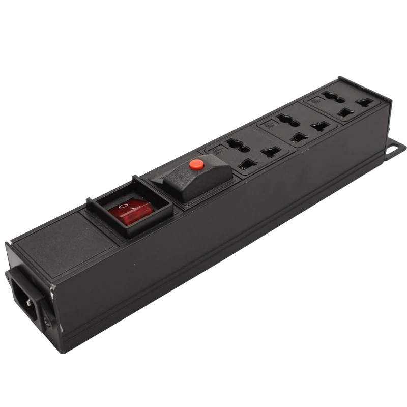 

PDU Power Strip стойка сетевого шкафа 16A защита от перегрузки 3AC Универсальная Розетка с двойным переключателем C14 дизайн интерфейса