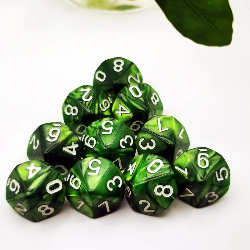 D10 DND 10 Polyhedral Dice Set 10 sided dice games for Dungeons and Dragons RPG MTG Role Playing Table Games with Dice Pouch