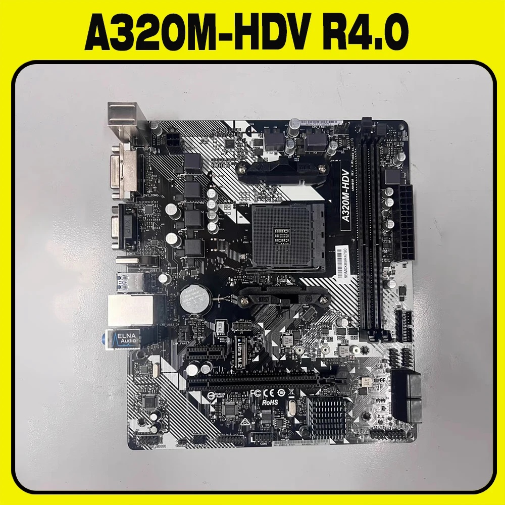 A320M-HDV R4.0 For ASROCK  A320 Motherboard Socket AM4 DDR4 32GB M.2 PCI-E 3.0 support R3 R5 R7 R9 AMD USB3.1 VGA Micro ATX