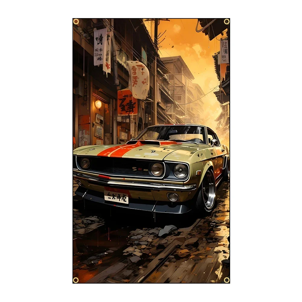 3X5FT 90X150cm Cool Racing JDM Car Flag Polyester Printed Home or Outdoor Decoration Banner Gifts