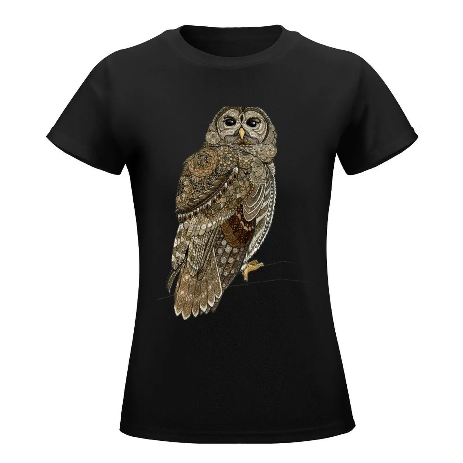 Barred Owl Tangle T-Shirt hippie clothes plus size tops cute tops summer top t-shirt dress for Women graphic