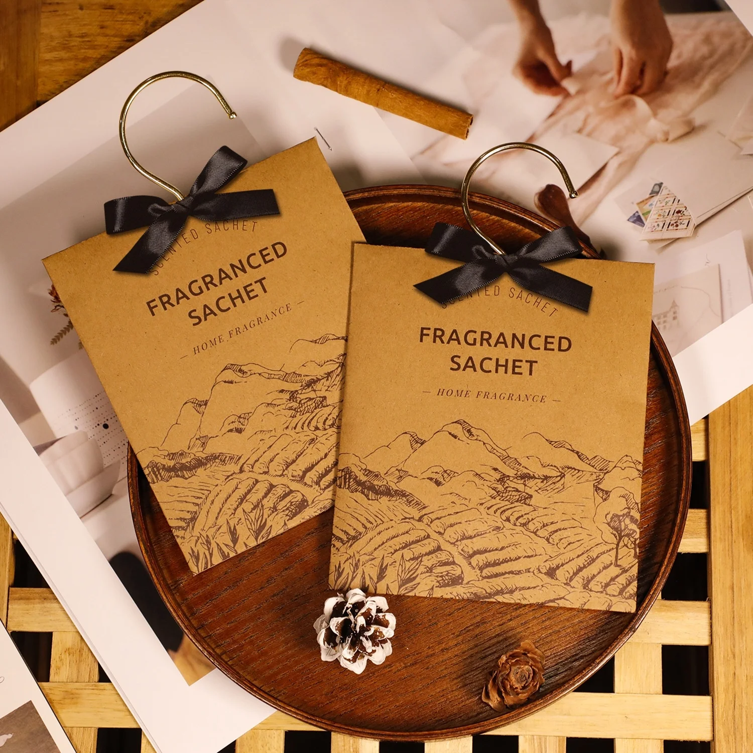 Picture 3: Long-Lasting Fragrance Sachet Hanging Ornament for Home & Car - Odor Eliminator for Wardrobes, Closets, Bedrooms Fresh Scent Air