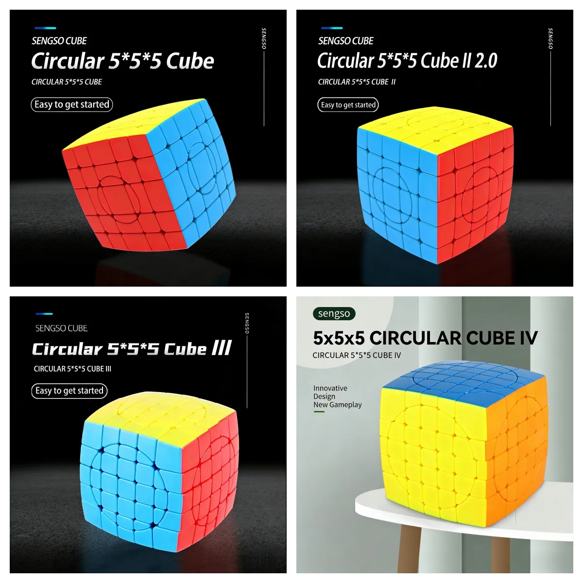 

SengSo Versions 1.0&2.0&3.0&4.0 Magic In Magic Circular 5x5x5 Cube Strange Shape Cube Professional Puzzle Toys Cubo Magico