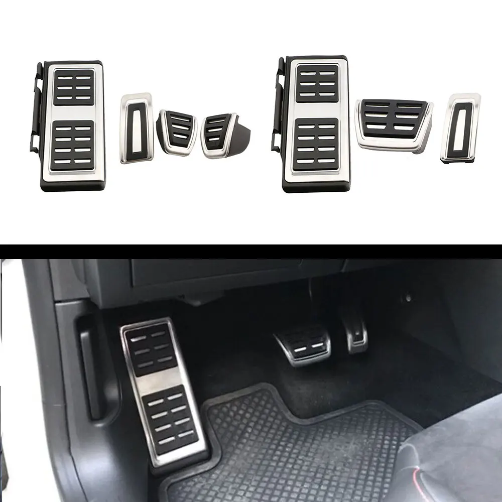 Stainless Steel Pedal Cover for Volkswagen VW Golf 7 8 GTi MK7 Polo A05 Passat B8 Skoda Kodiaq Rapid Octavia 5E 5F A7 2014-2023