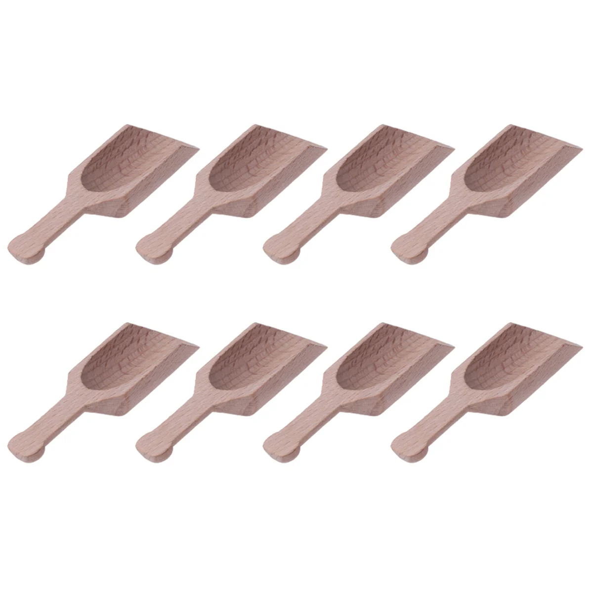 

8 Pcs Coffee Bean Scoop Tea Miniature Beech Teaspoon Wooden Teaware Accessories Bamboo Flour Milk Powder Scoops