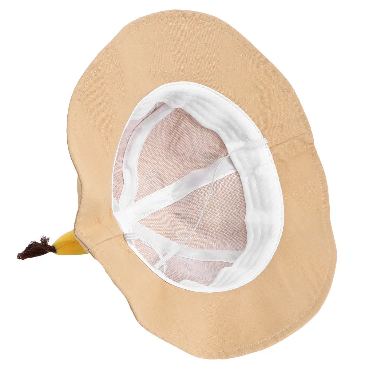 

1Pcs Giraffe Bucket Hat for Kids Adorable Cartoon Design with Brim Dotted Pattern Sun Protection Khaki Childrens Outdoor Fishing