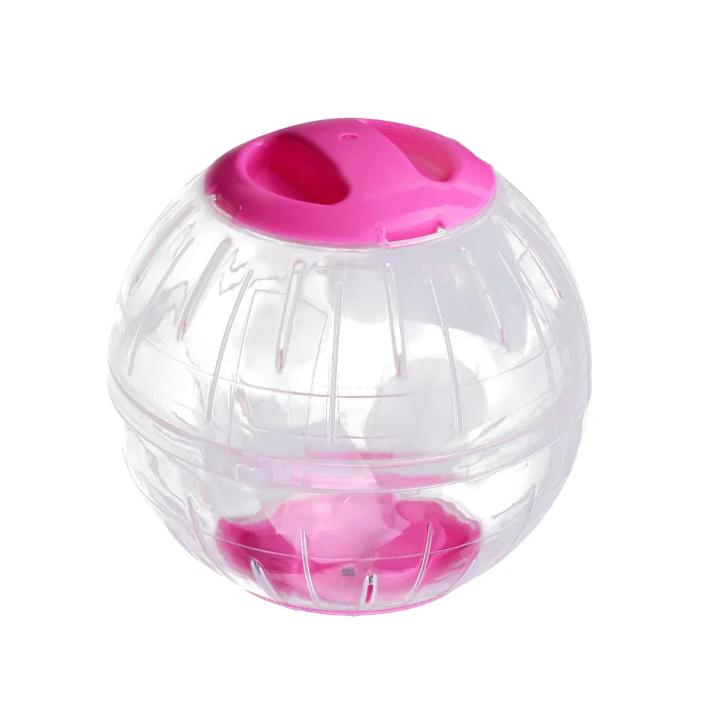 2 Pcs Guinea Pig Toys Small Pet Run about Ball Hamster Exercise Flash Running Pink for