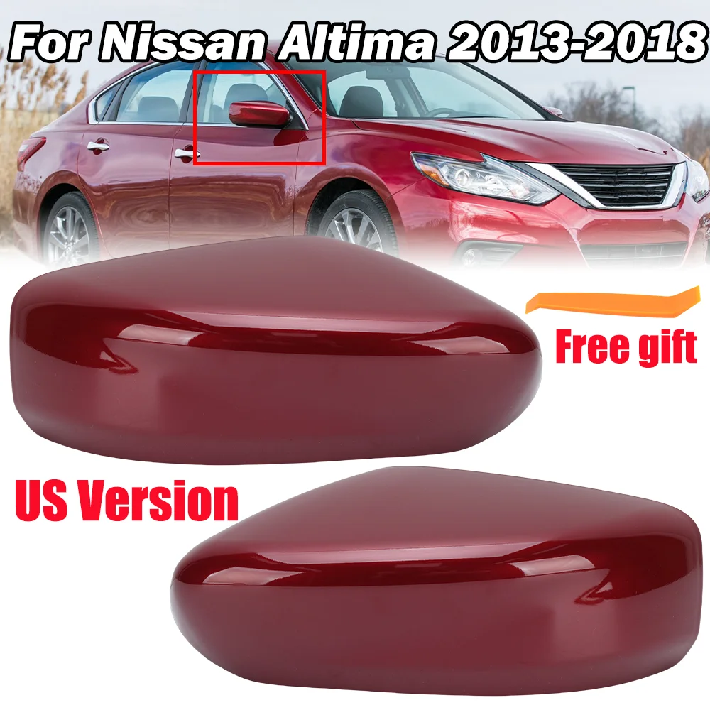 

Rearview Mirror Cover Caps For Nissan Altima 2013-2018 US Version Without Lights Red With Buckle Door Mirror Cap Car Accessories
