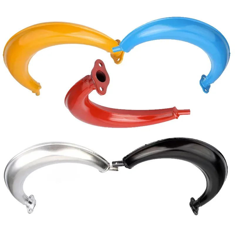 Bicycle Banana Muffler Exhaust  For 49cc 50cc 60cc 80cc Motorized Bike 2-Stroke Engine