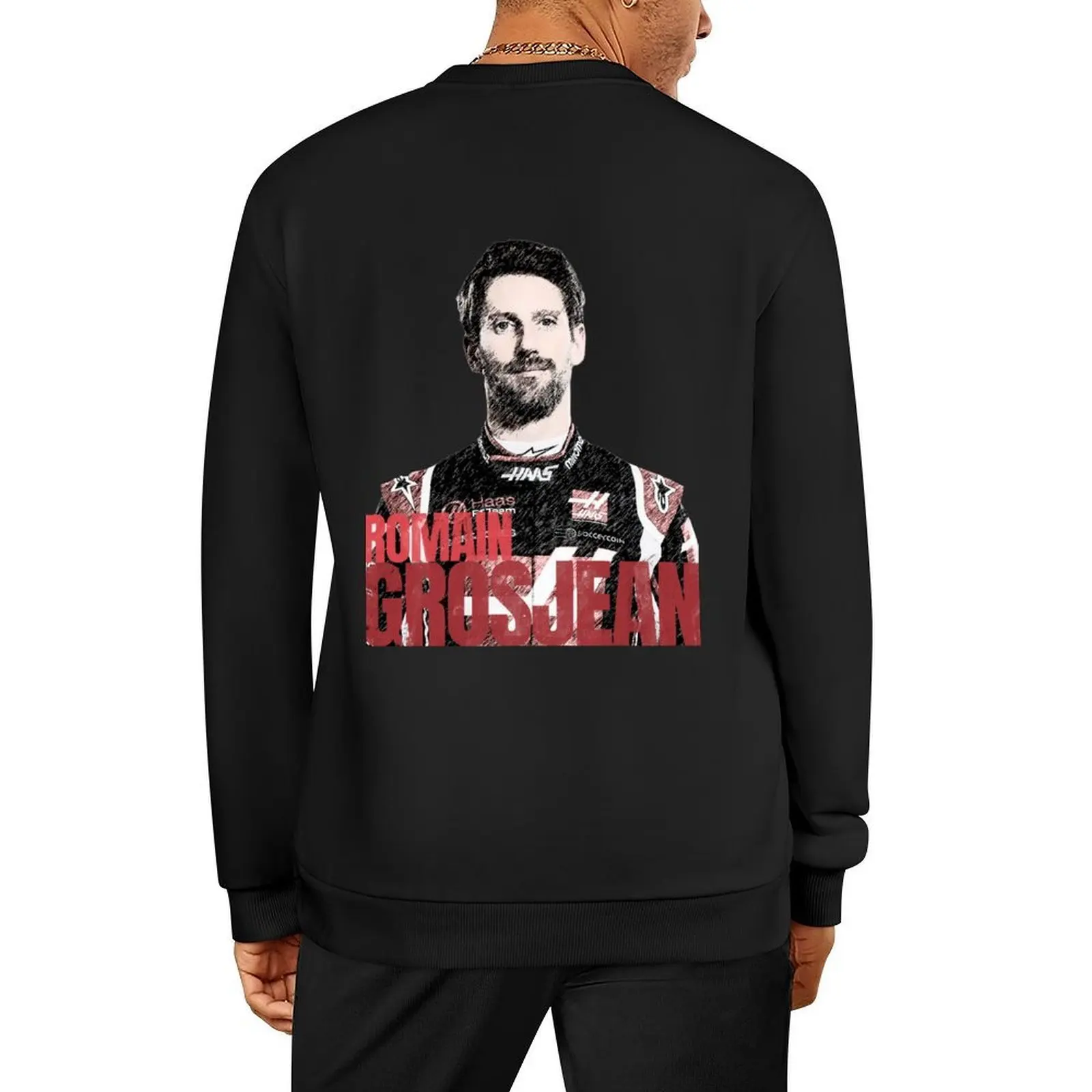 

Romain Grosjean- Distressed Poster Pullover anime clothing mens clothes men's clothes korean clothes hooded sweatshirt