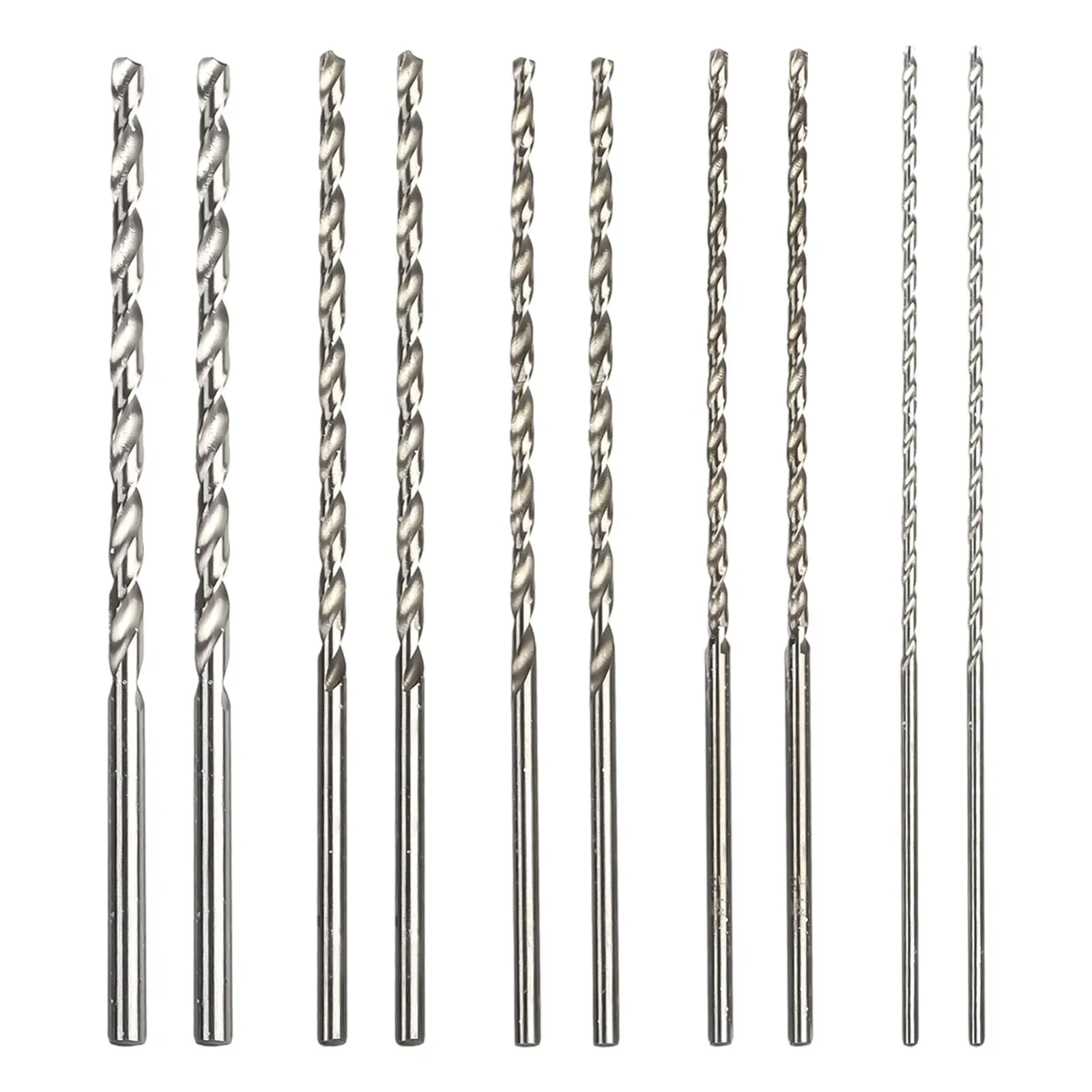 

10Pcs Extra Long High Speed Steel Twists Drill Bit Set Round Shank Drill Holesaw 2/3/3.5/4/5mm For Metal Wood Hole Cutter Tools