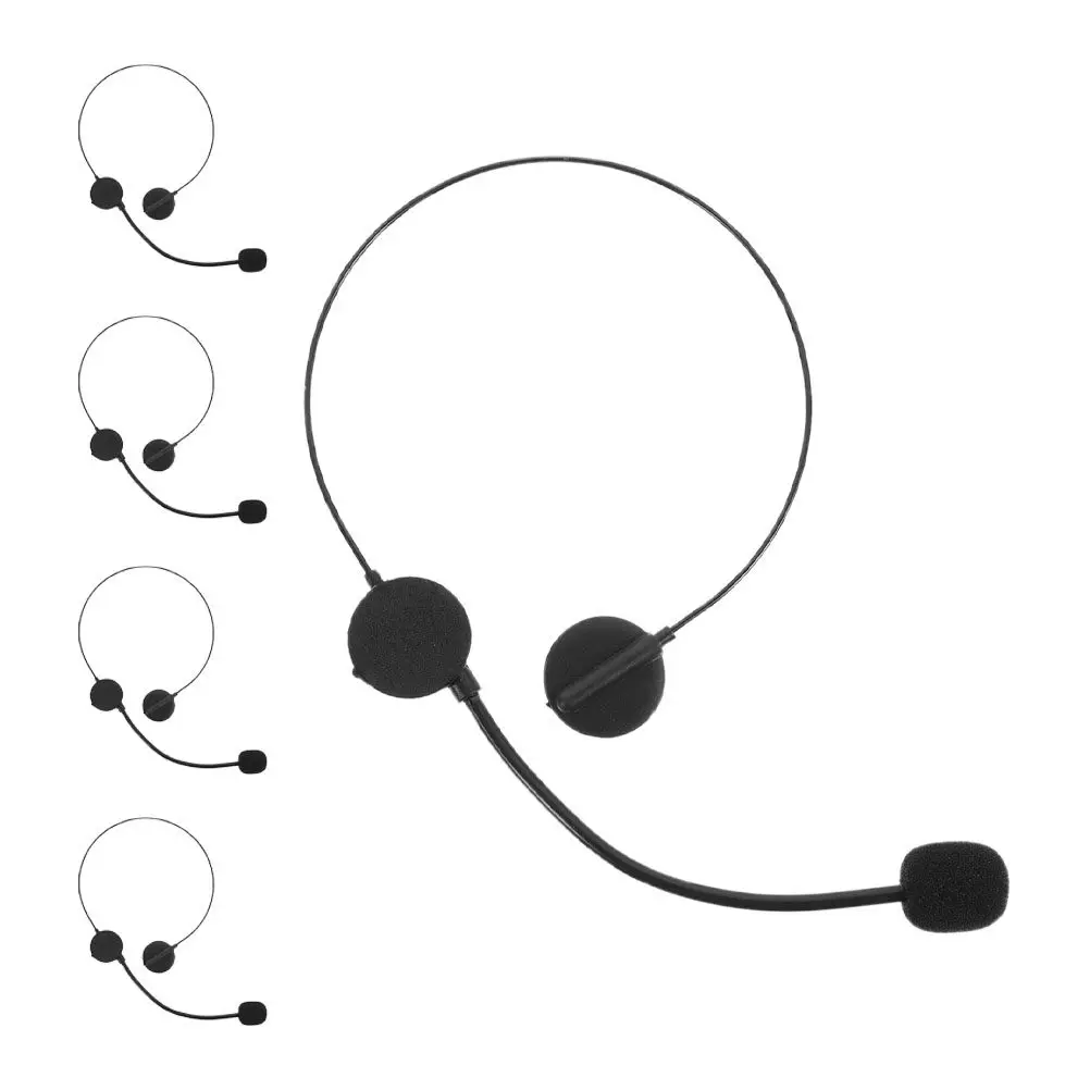 

5Pcs Realistic Singer Headset Prop Lightweight Cosplay Microphone Accessory for Themed Parties Rock Star Costume Concert Stage