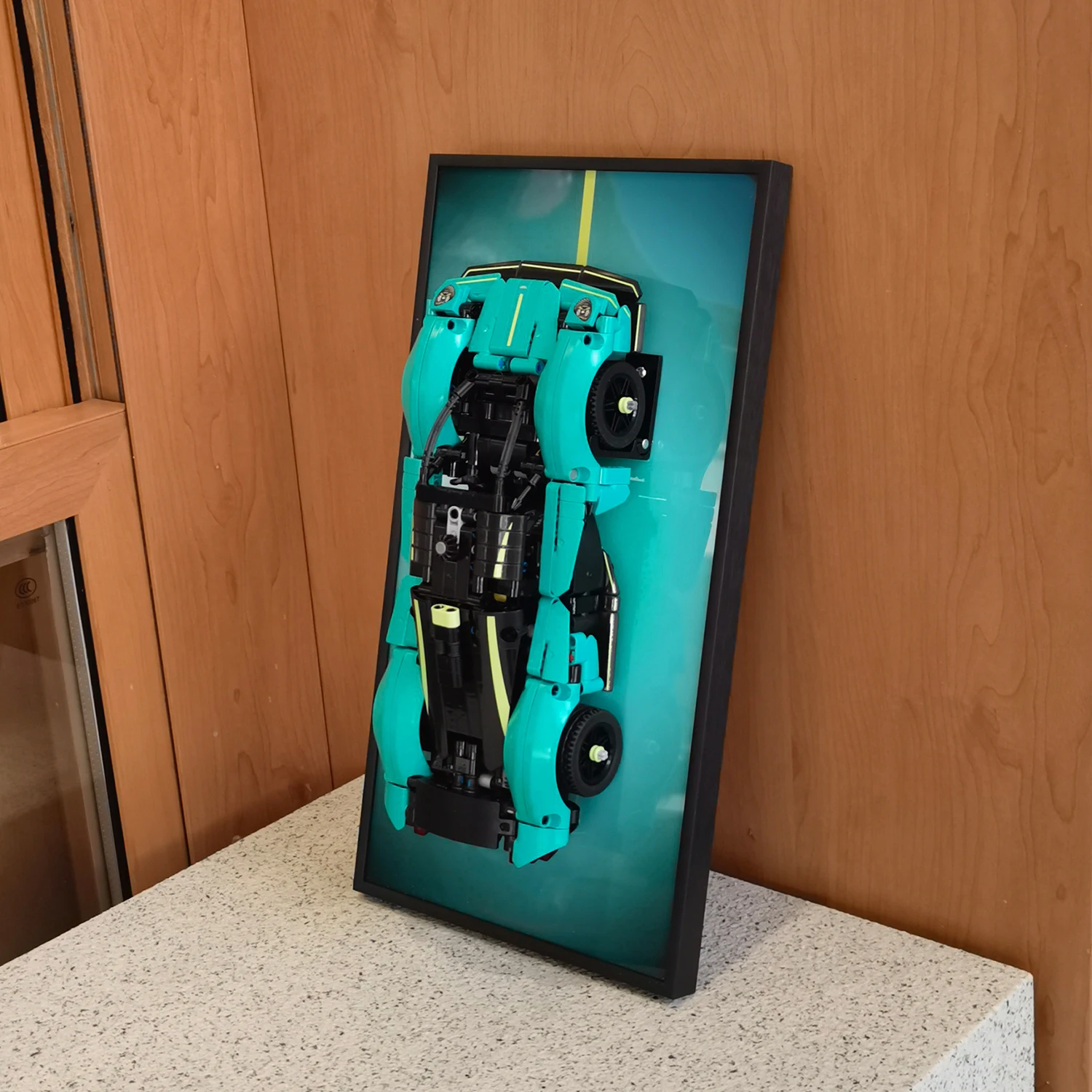 Panneau d'affichage pour blocs de construction Lego 42205 Chevrolet Corvette Stingray, cadre mural à collectionner pour adultes (sans voiture incluse)