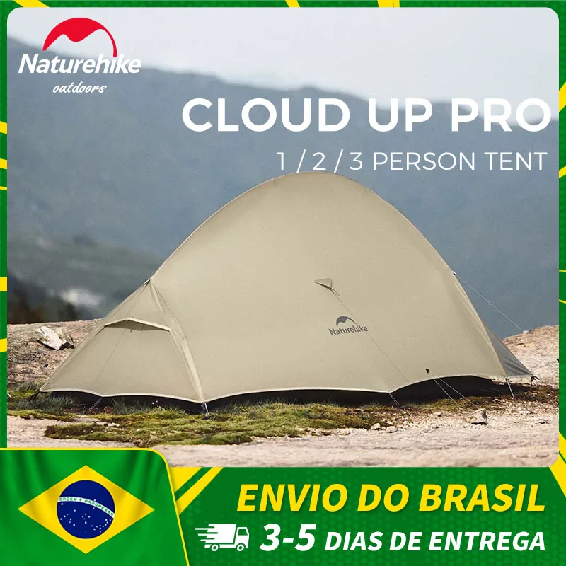 Naturehike nuvem up pro 1 2 3 pessoas tenda de acampamento ao ar livre ultraleve à prova dwaterproof água tenda livre caminhadas mochila tenda