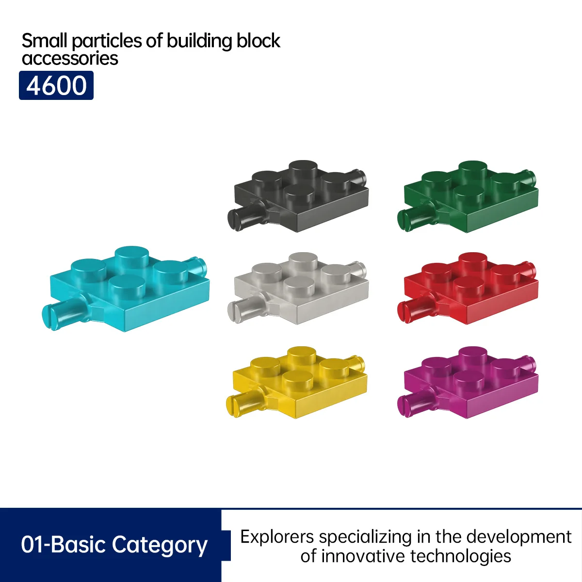 Precision Brick 140Pcs/Lot 4600 Pin 2X2 Basic Blocks Norm Classic Accessorie of Moc Compatibility with Logo Toys