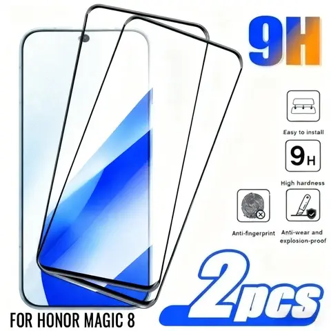 2 Stücke Volle Abdeckung Gehärtetes Glas für Honor Magic 8 7 6 5 Pro Lite X9a X9c Displayschutzfolie für Honor 400 300 200 Pro 100 90 Lite