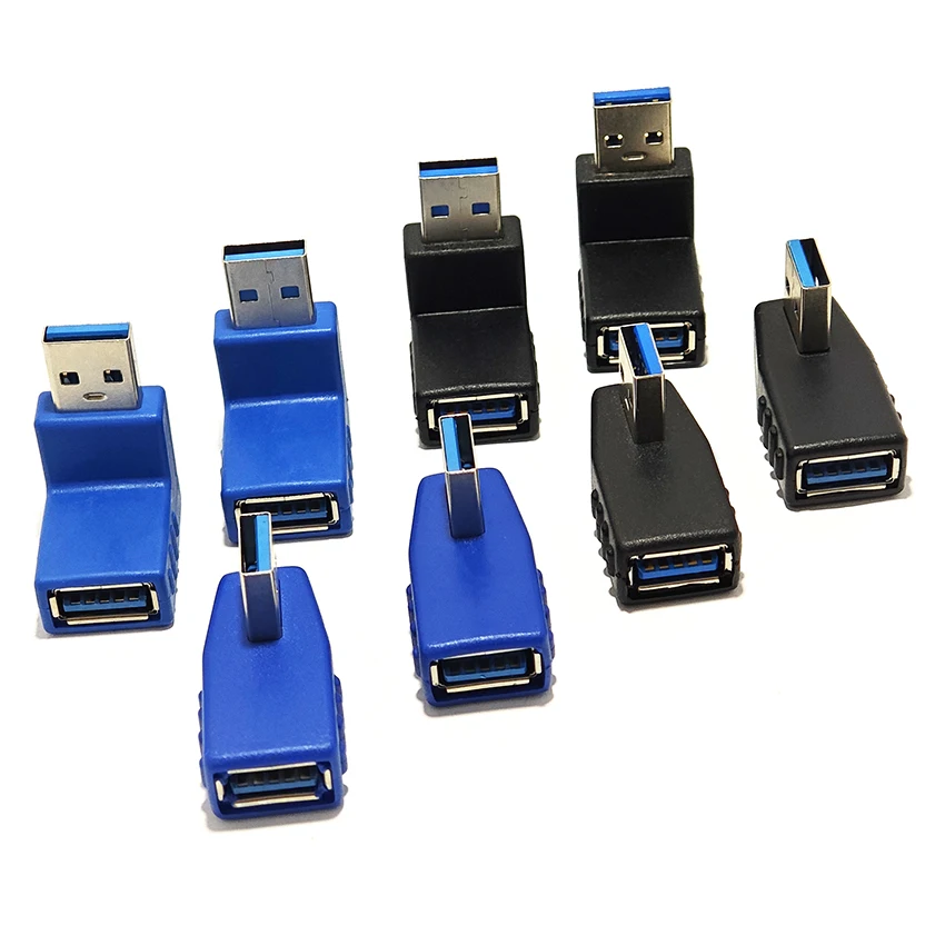 

USB Type A Male To Female Adapter Plug 90 degree Up Down Left Right Bend Adapter USB AM/AF Connector for laptop/PC Computer
