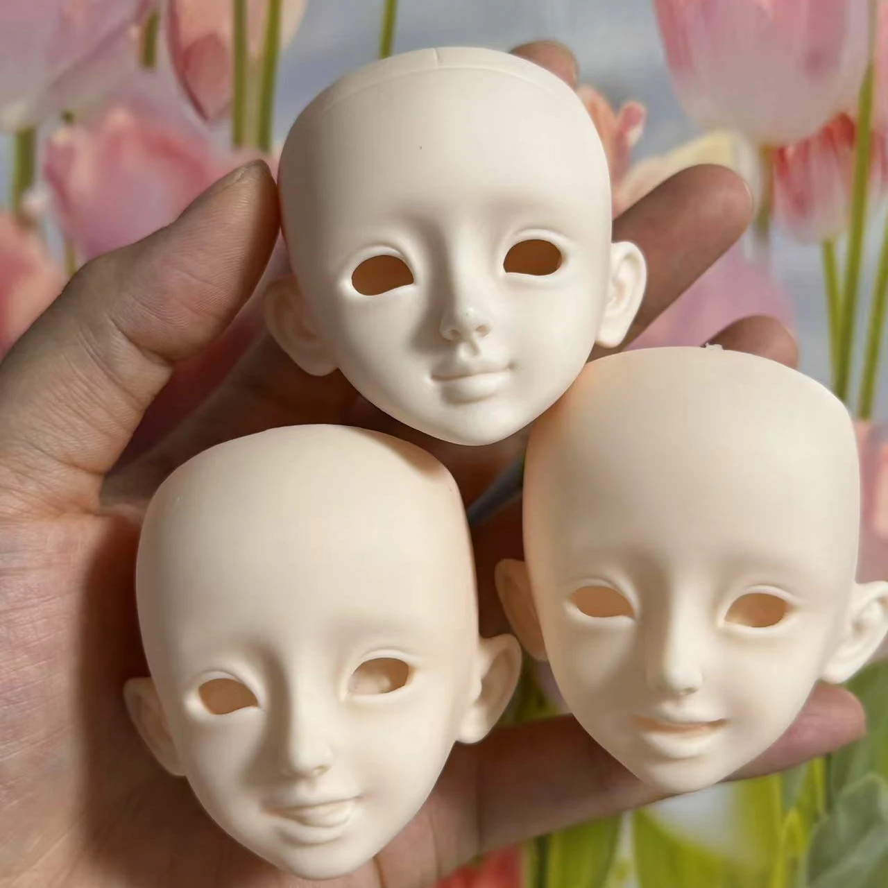 Smiling Face Handmade Makeup Dolls Head 1/6 Bjd Doll Replacement Head 30cm Doll Accessories