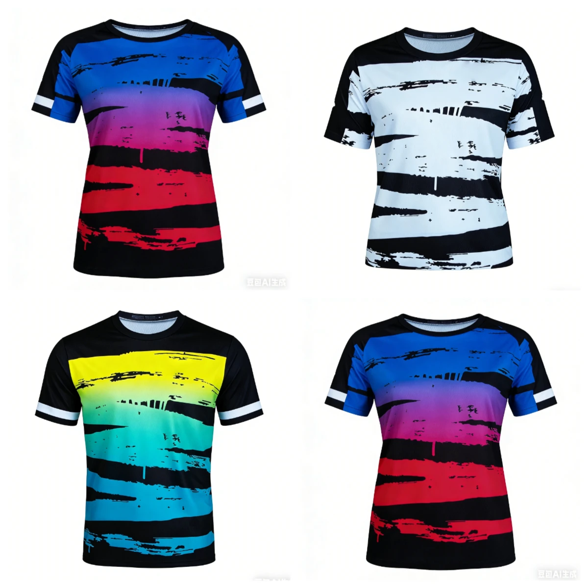 

Men's and Women's Cyberpunk-style Brushstroke 3D Print Motorcycle Riding T-shirt, Full of Energy, Great for Outdoor Workouts