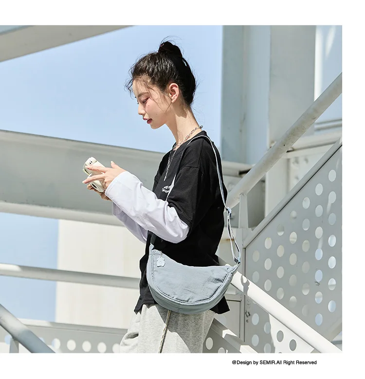 Semir Umhängetasche für Damen, 2025, neue Brusttasche, Macaron-Farbe, Knödeltasche, minimalistische Hüfttasche, Schultertasche – Detail 8
