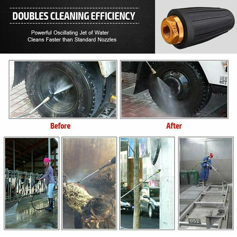 

Pressure Washers Turbo Nozzle Rotating 2.5-3.5GPM Accessories Cleaning High Pressure Outdoor Quick Connect Spray Tip