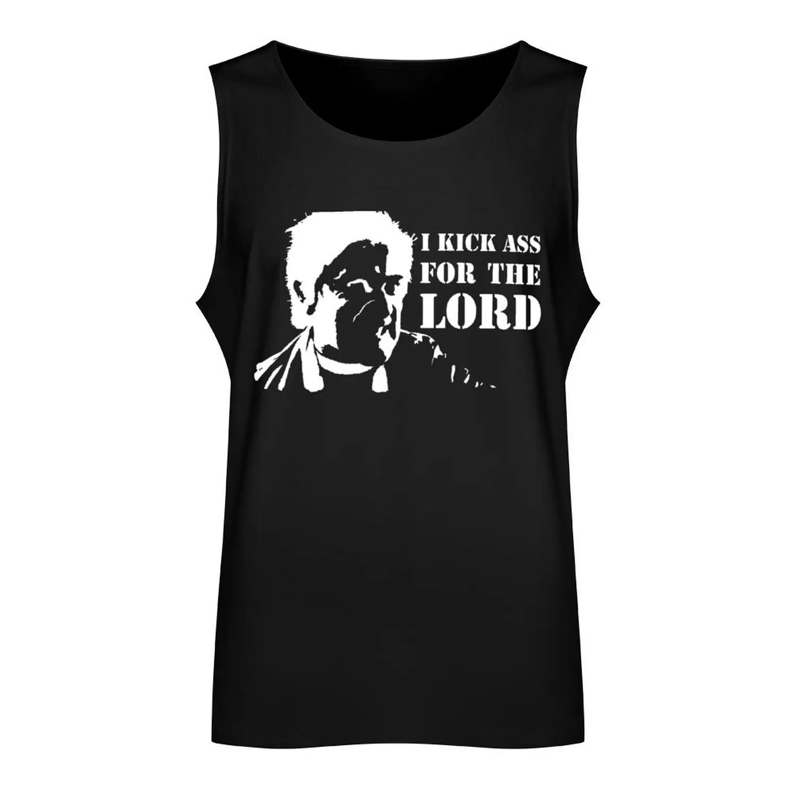 I kick ass for the lord! Tank Top Top Men's gym articles T-shirt sports Gym T-shirts for men