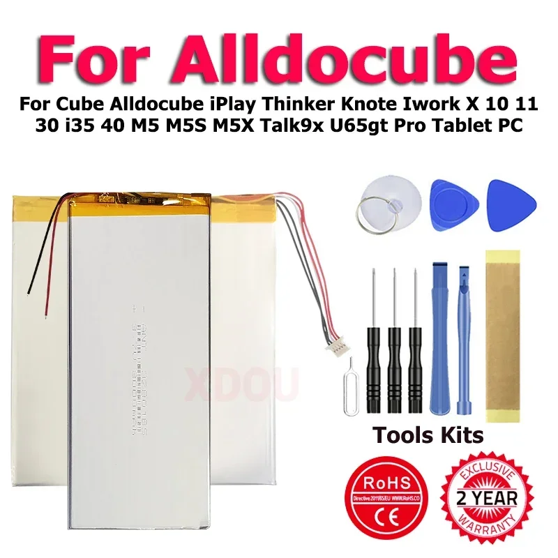 3280185 28130188 Battery For Cube Alldocube iPlay Thinker Knote Iwork X 10 11 30 i35 40 M5 M5S M5X Talk9x U65gt Pro Tablet PC