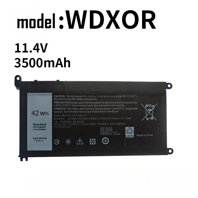 Applicable to D ell laptops 15-55657000 5567 7368 7460 7560 7572 WDXOR battery laptops