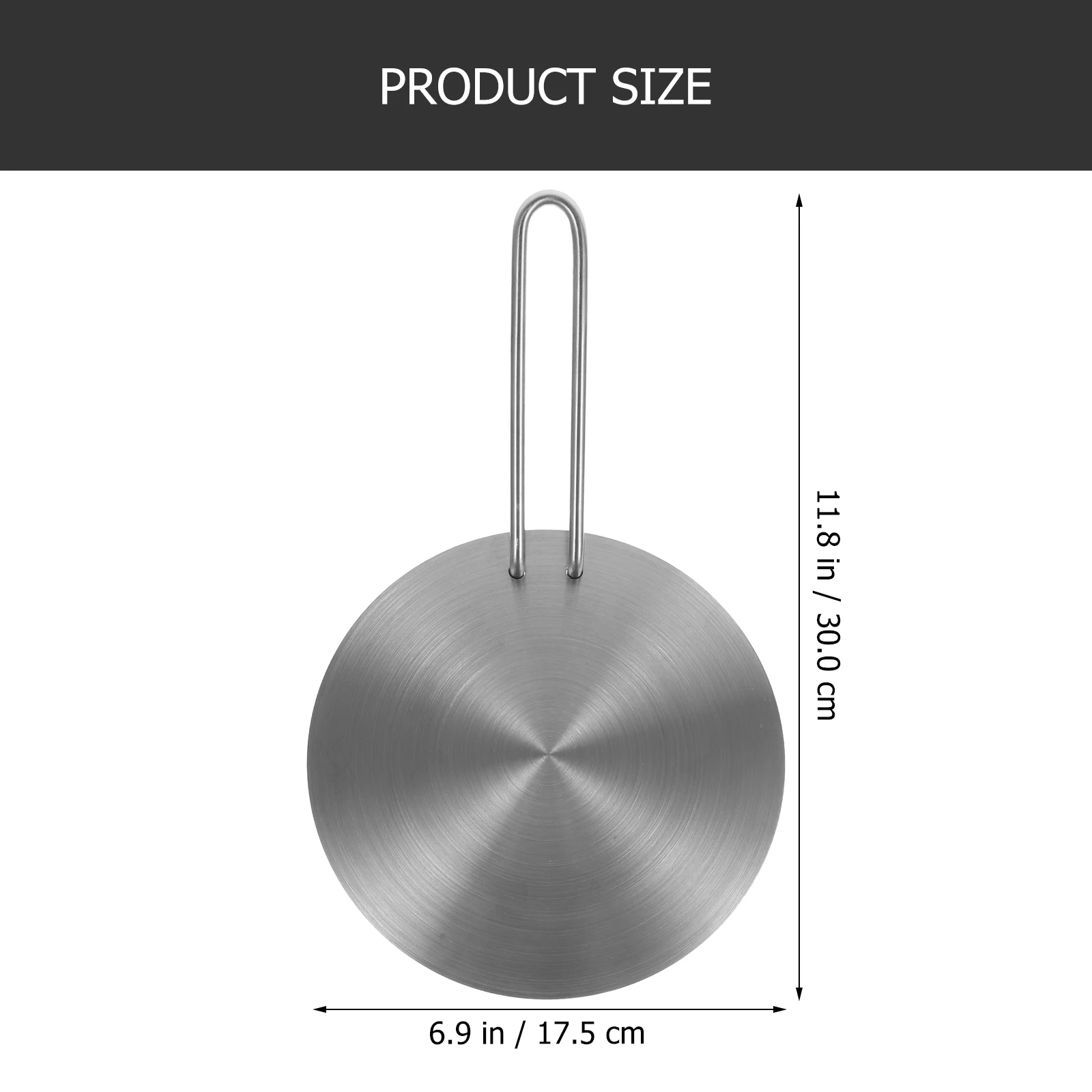 

Induction Cooker Heat Plate Silver Adapter Detachable Handle Multipurpose Metal Even Distribution Kitchen Gas Stove Electric