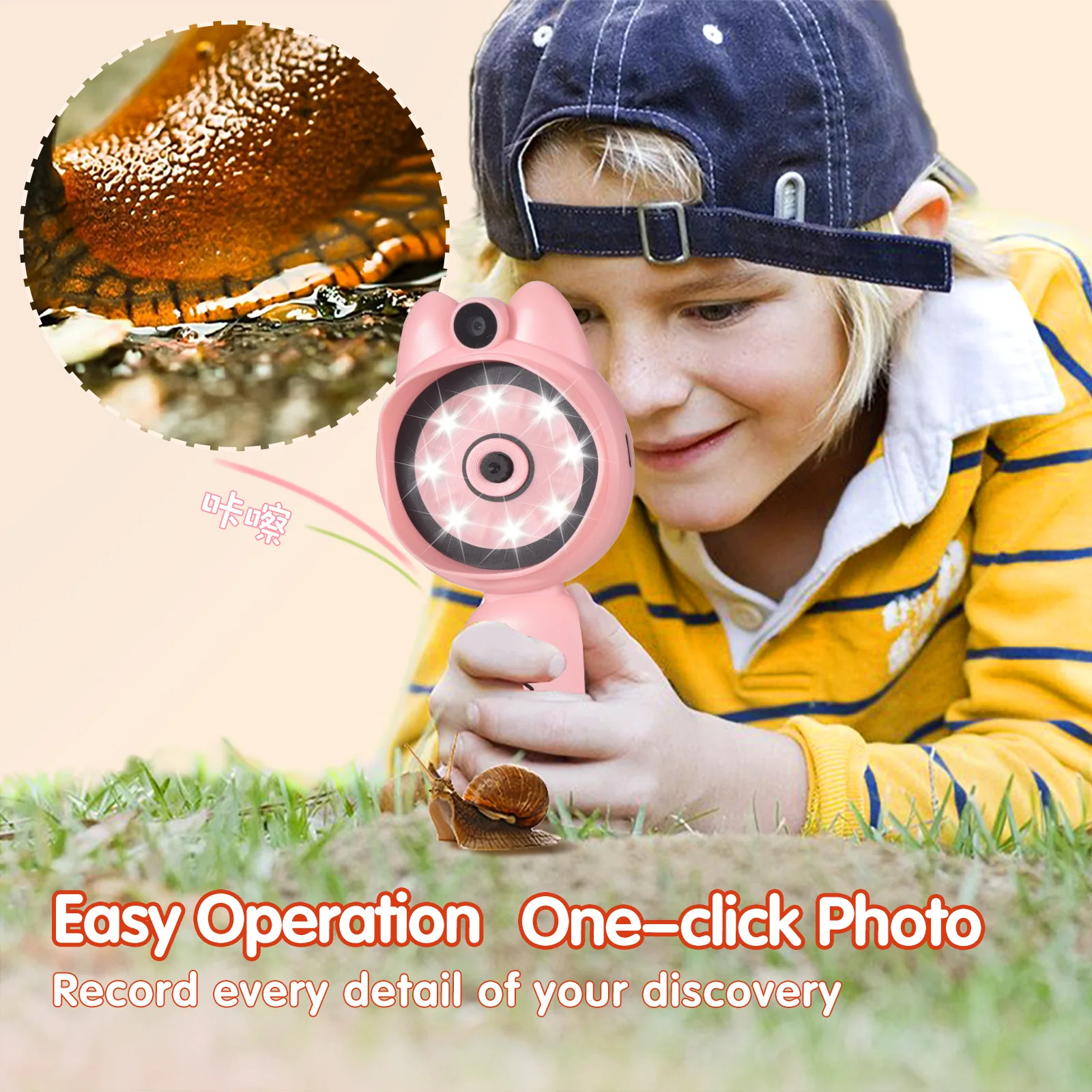 New Handheld Microscope 2-Inch IPS HD Screen Student Digital Microscope for Kids Portable Magnifier Toy with Photo Function