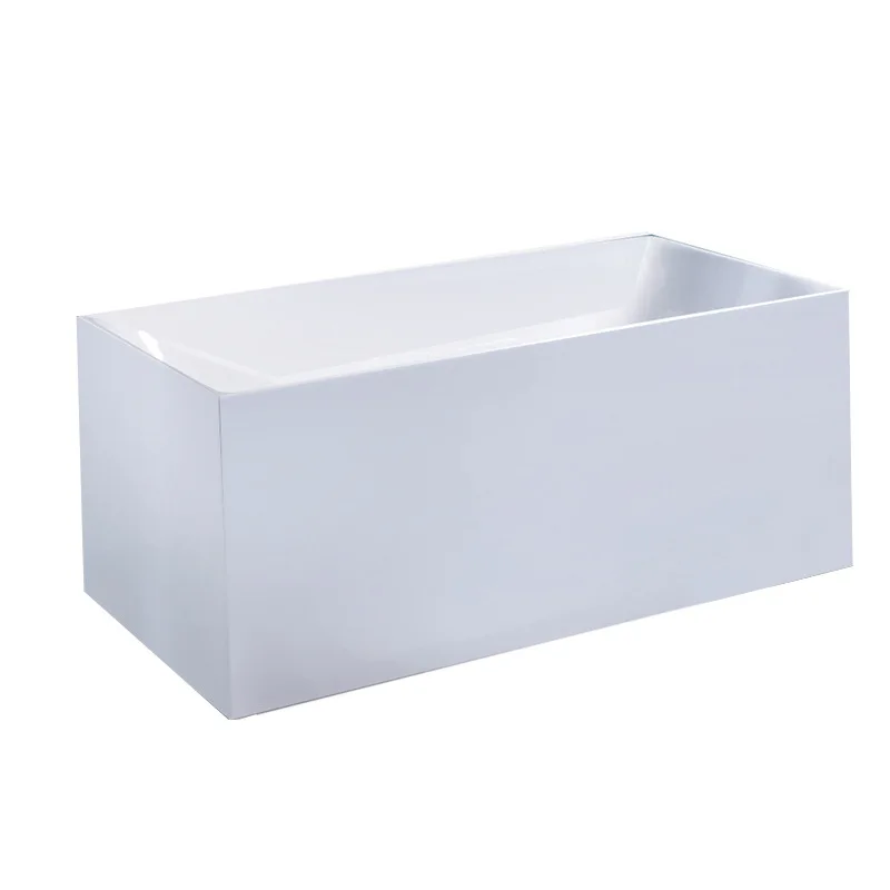 

Household acrylic small apartment free of installation freestanding bathtub