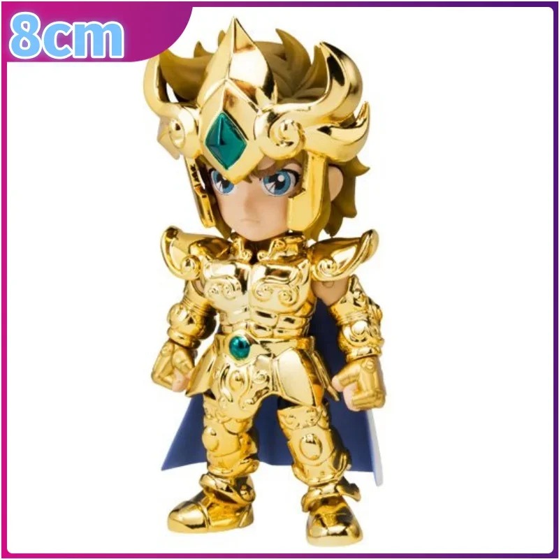 New Stock Q Version Of Saint Seiya Toy Cartoon Figure Leo Sagittarius Virgo Joints Are Movable Model Ornaments Birthday Gifts