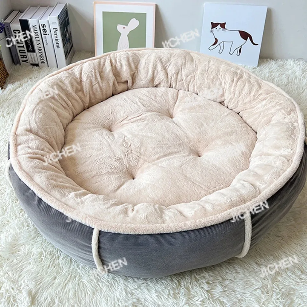 سروال قصير للكلاب الدفء قصير أفخم الحيوانات الأليفة سرير مستدير لينة PP القطن ملء أريكة للكلاب الصغيرة المتوسطة الكبيرة الحيوانات الأليفة الكلاب الملحقات