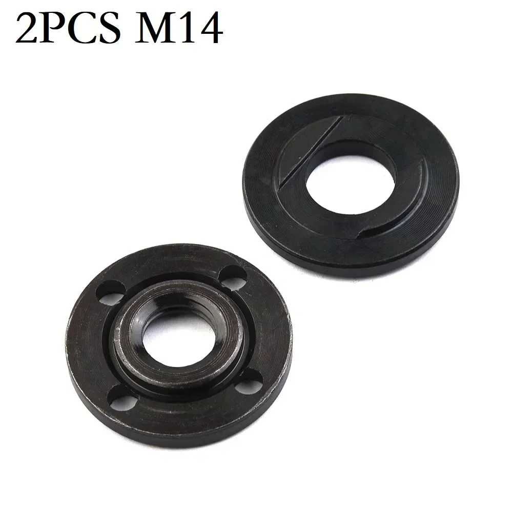 2pcs Thread Replacement Angle Grinder Inner Outer Flange Nut Set Replacement For 14mm Spindle Thread Angle Grinder Access