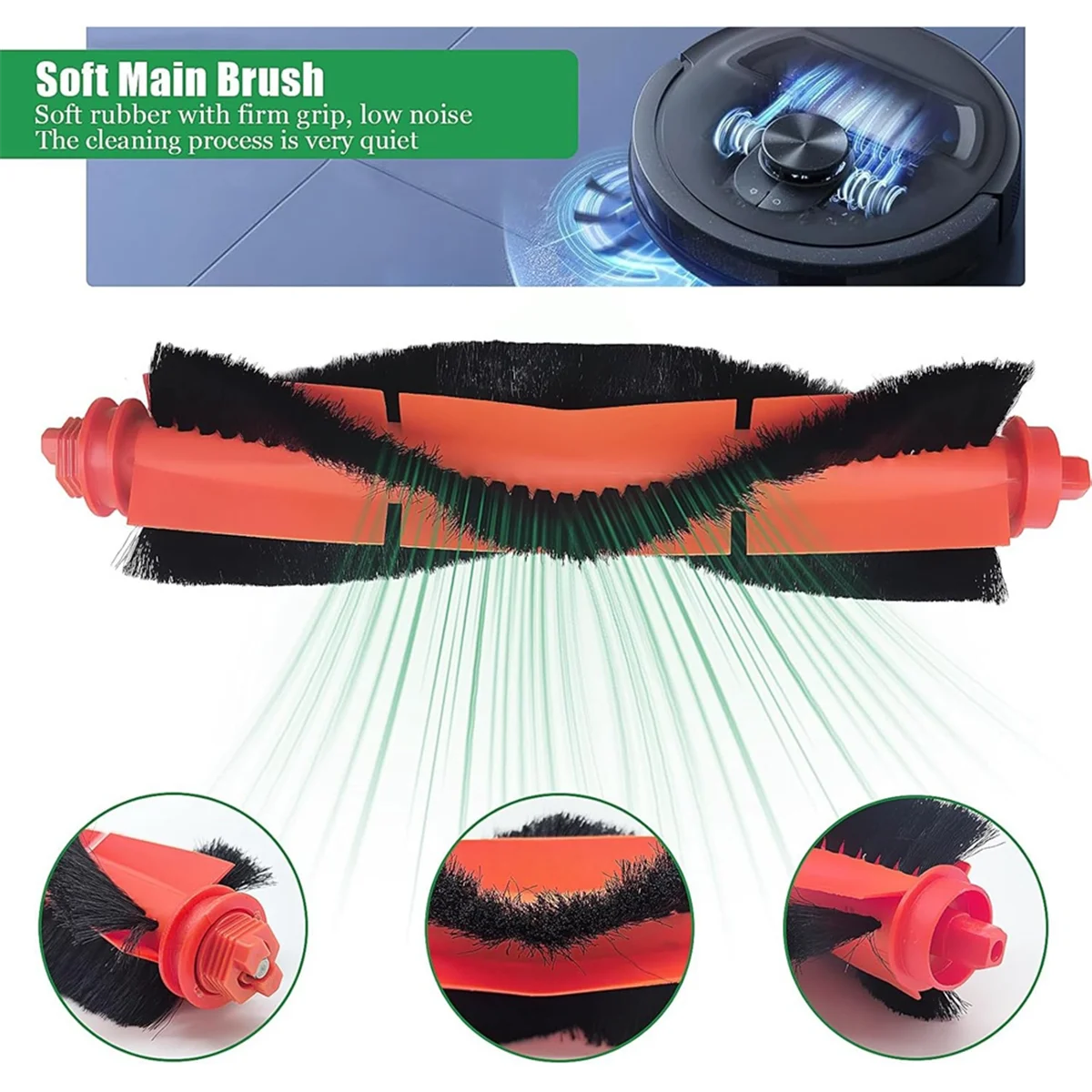 A74X ل Lubluelu L20 Honitur V8 Pro جهاز آلي لتنظيف الأتربة فرشاة جانبية رئيسية فلتر Hepa ممسحة القماش الملحقات