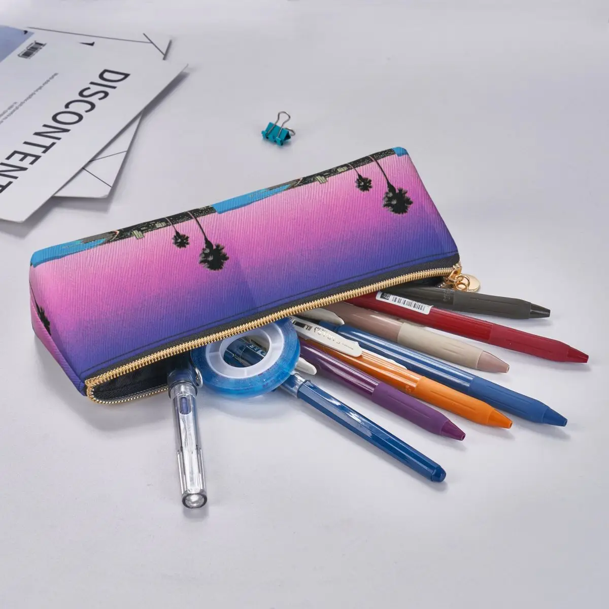 Hiroshi Nagai Vaporwave Bendro مقلمة قلم رصاص الحقيبة لوازم مكتبية سعة كبيرة صندوق القلم حقيبة أقلام رصاص للمدرسة صبي فتاة #5