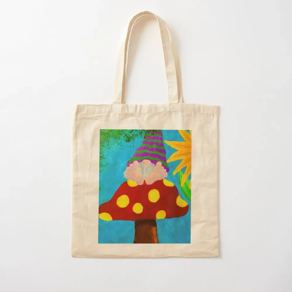 

Mushroom gnome! Tote Bag Portable shopping bag Canvas bag for women canvas tote